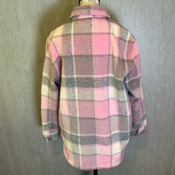 Blank NYC Pink and Gray Plaid Jacket Size Medium - Picture 6 of 12